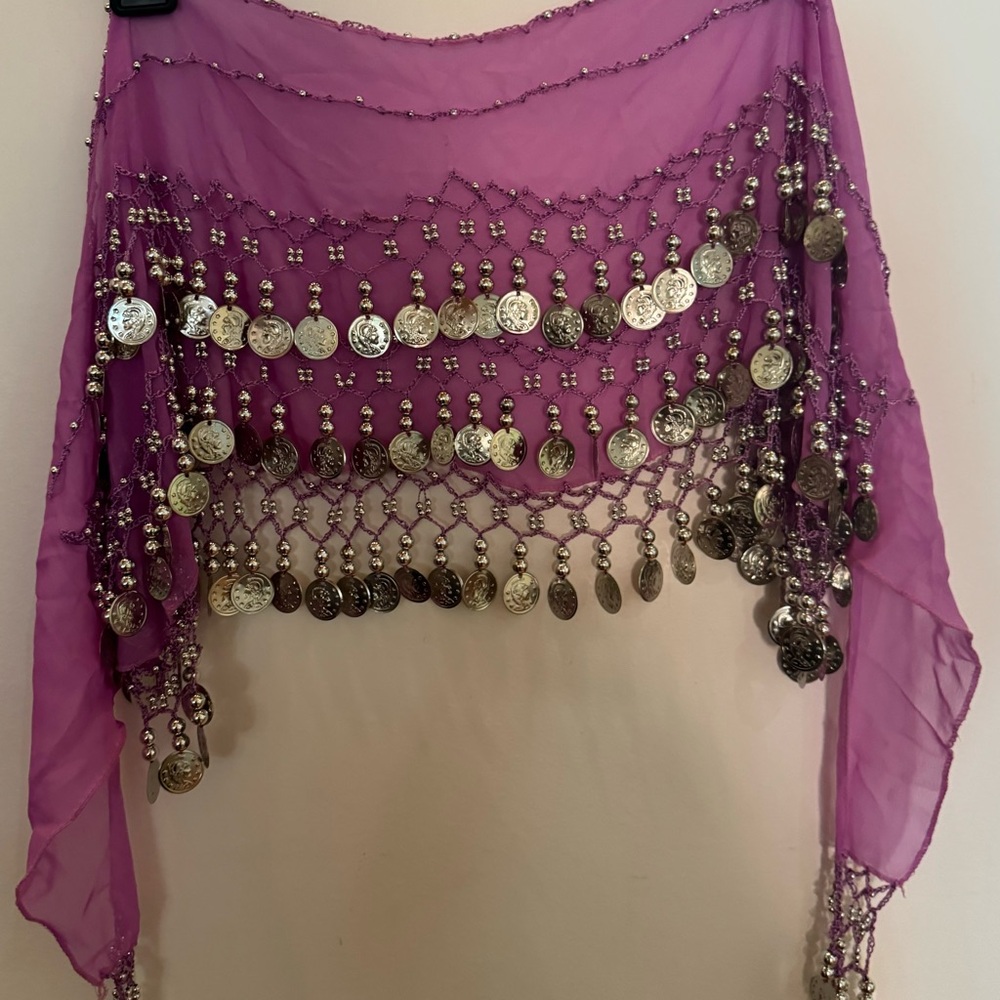 Belly Dance coin hip Scarf S/M